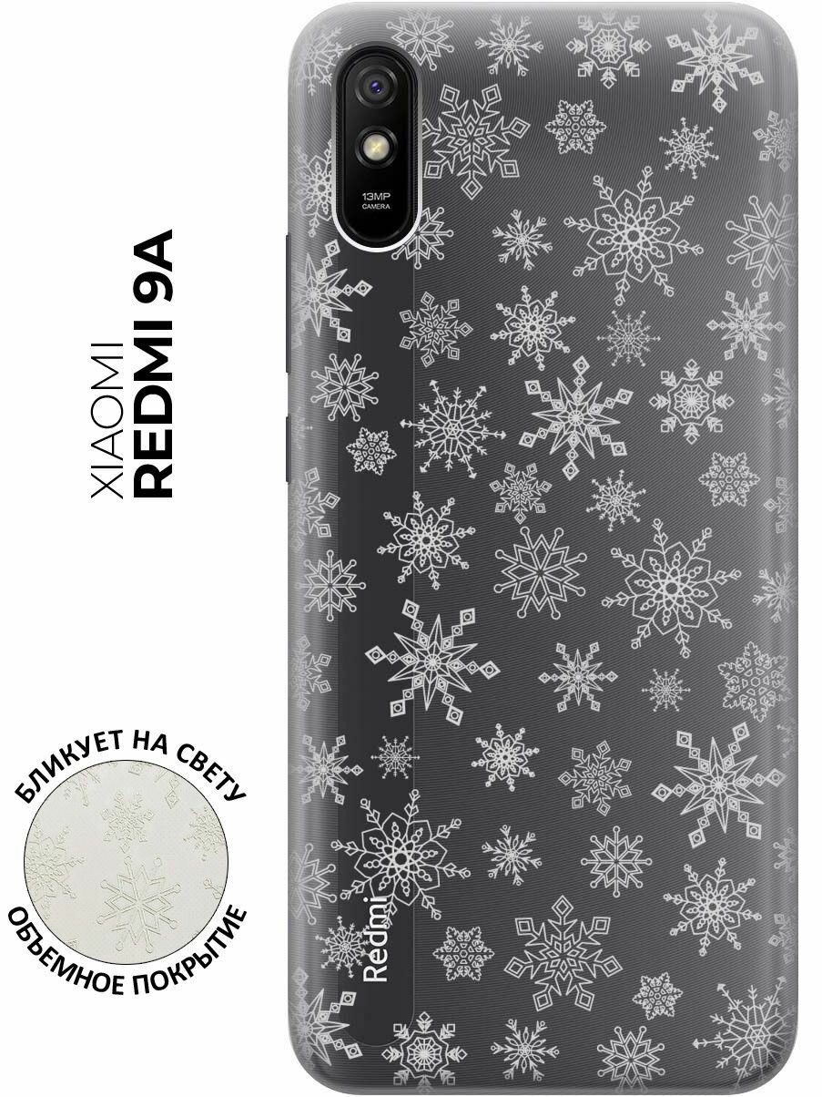 RE:PA Чехол - накладка Transparent для Xiaomi Redmi 9A c 3D принтом "Fairy Snowflakes"