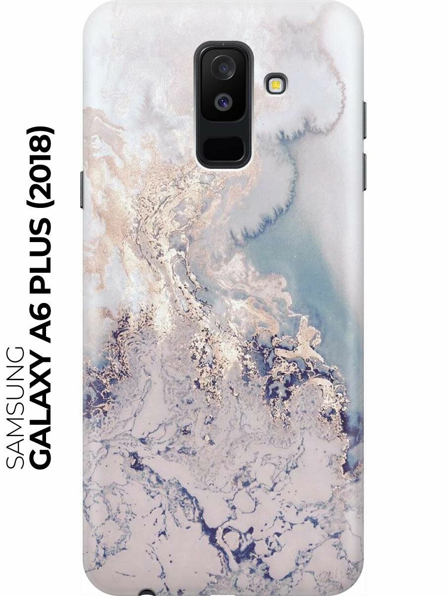 RE:PAЧехол - накладка ArtColor для Samsung Galaxy A6 Plus (2018) с принтом "Мраморная волна"