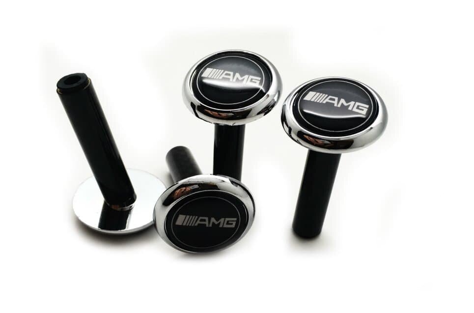 Наконечники кнопок блокировки дверей хром AMG карбон new №2