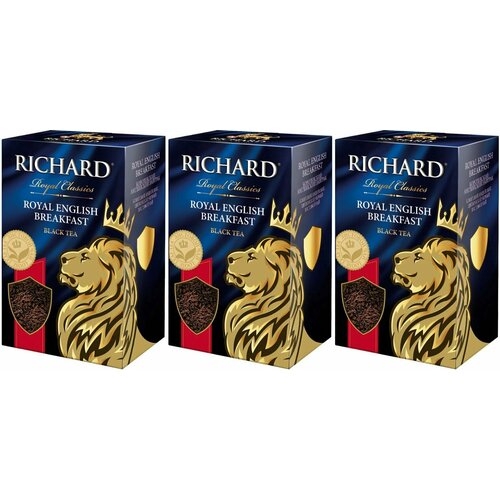 Richard Чай Royal English Вreakfast листовой черный 90 г 3 уп