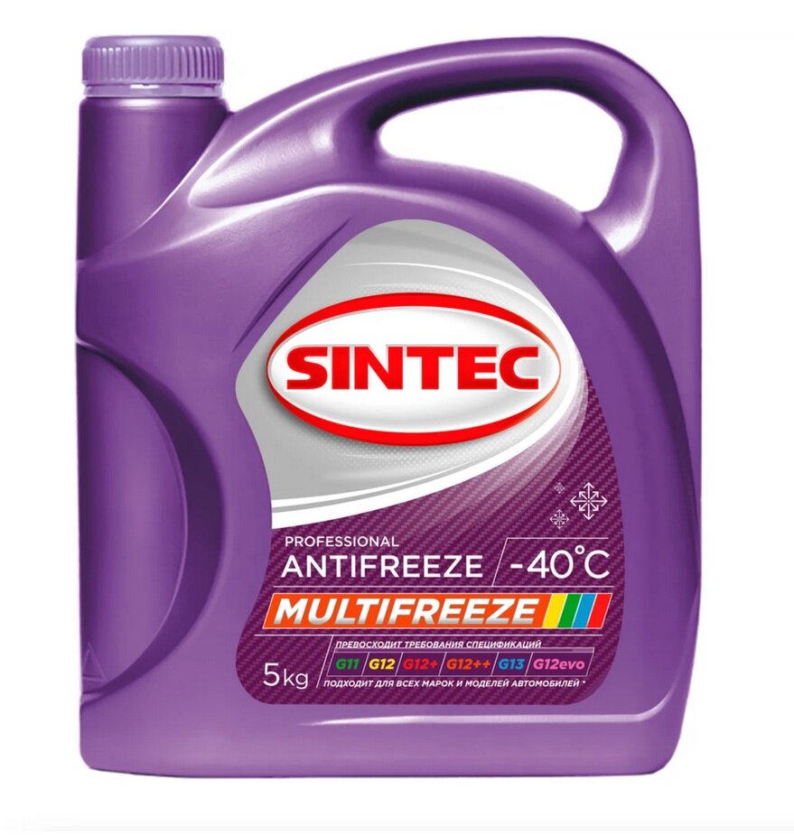 Антифриз Sintec Мultifreeze универсальный розовый 5л — купить по низкой ...