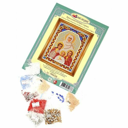 Наследие Алмазная мозаика «Святые Вера, Надежда, Любовь и мать их София» икона