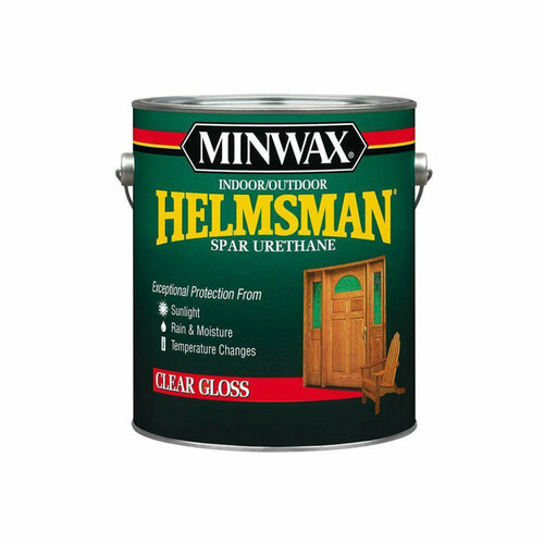 Minwax Helmsman Indoor/Outdoor Spar Urethane Clear Gloss (База: Clear / Прозрачный, gal (US) 3,78 л.) minwax clear brushing lacquer gloss quart