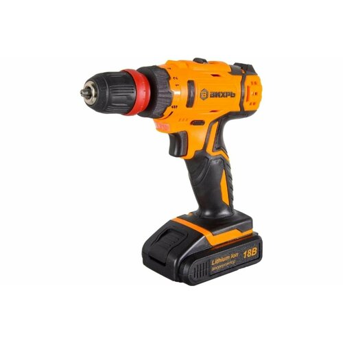 Дрель-шуруповерт аккумуляторная вихрь 18 В оранжевогочерного цвета 849000₽