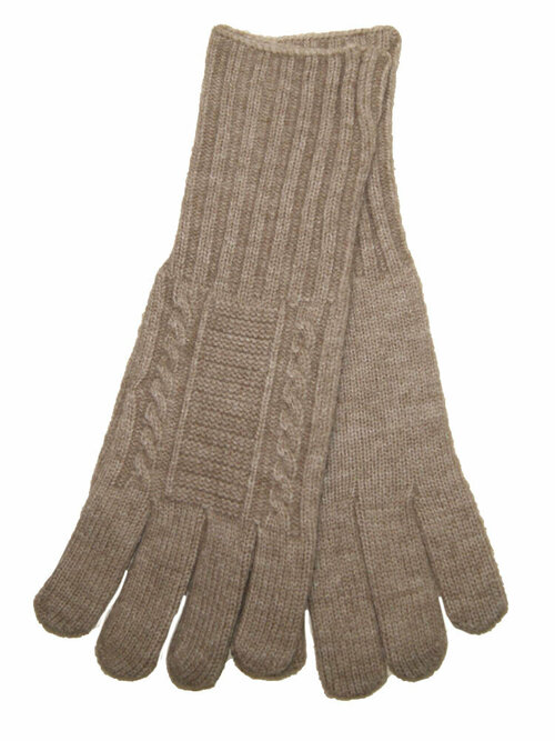 Перчатки Vacss, демисезон/зима, шерсть, сенсорные, вязаные, удлиненные, размер универсальный, бежевый