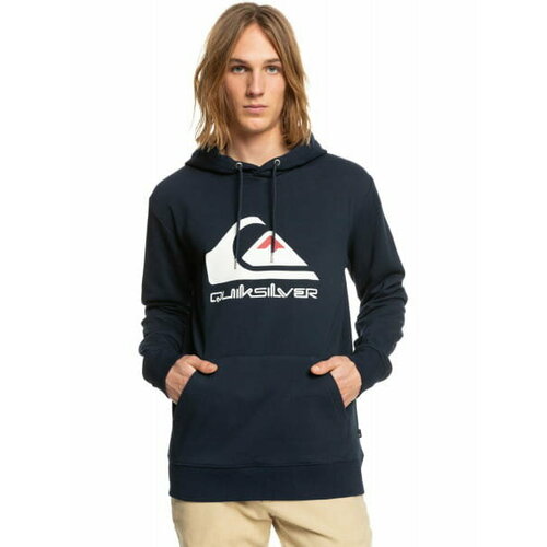 Худи Quiksilver big logo, размер S, синий