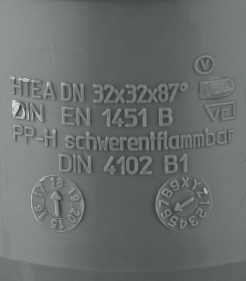 HTEA 110400 Тройник прямой 32/32 мм (87°) Упаковка (20 шт.) Ostendorf - фото №3