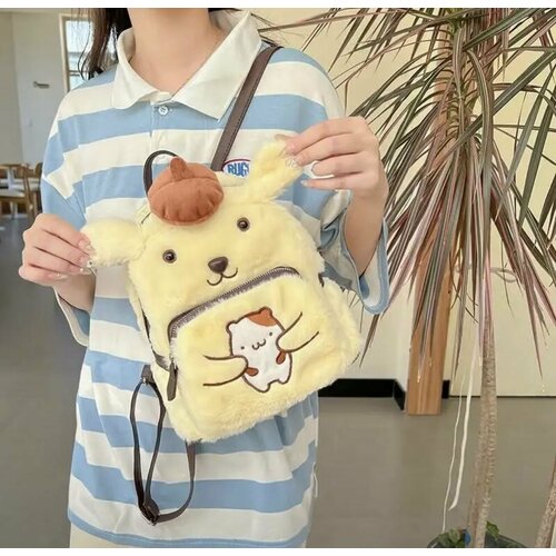 Детский меховой рюкзак Собачка Тедди для прогулок, подарок для девочек