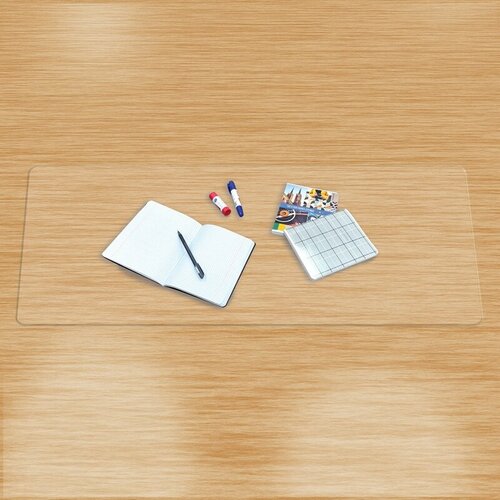 Настольное покрытие OfficeSpace 50*120см, сверхпрочное, прозрачное, 1мм коврик на стол розовый 70х35 см подкладка подложка настольная на рабочий стол защитный коврик на рабочий стол