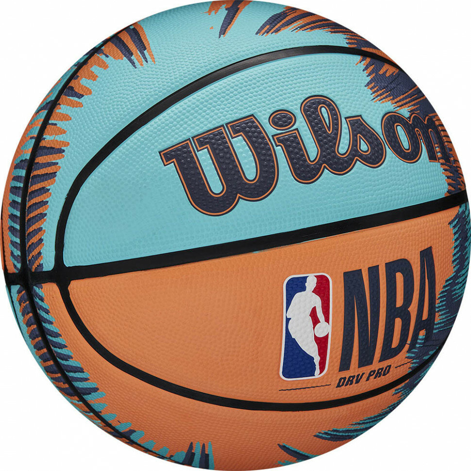 Баскетбольный мяч WILSON NBA DRV PRO STREAK BSKT WZ3012501XB6 р.6, бирюзов-оранж