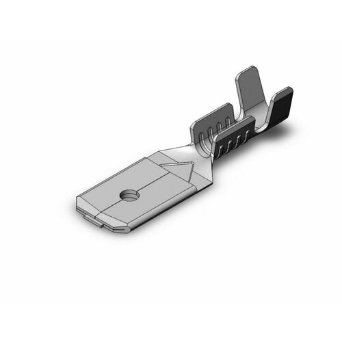 Клемма плоская неизолированная - штекер (папа) 6.3мм 0.5-1кв. мм луженый SF1ECKK-A, Hatko (в ленте) (300шт)