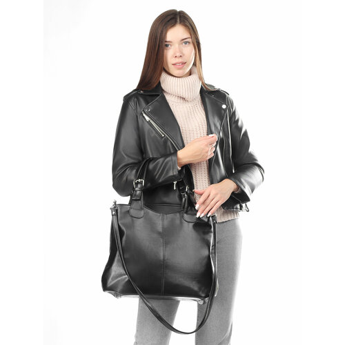 фото Сумка хобо mckir, фактура гладкая, черный