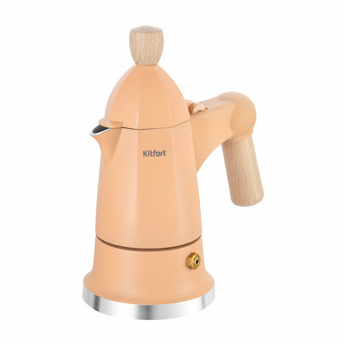 Кофеварка гейзерная КТ-7152-2 персиковый 1590₽
