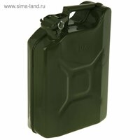 Канистра для бензина 10 л, металлическая, с стопорным шплинтом выручит водителя в любых условиях, если топливо  ...