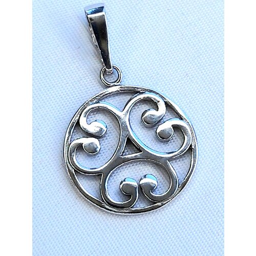 Крестик, длина 32 см, серебряный, серый