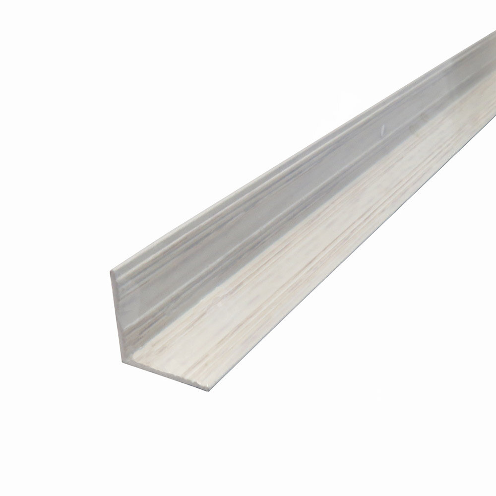 фото Порог алюминиевый угловой внутренний 19х19х900 мм дуб ривалго белый