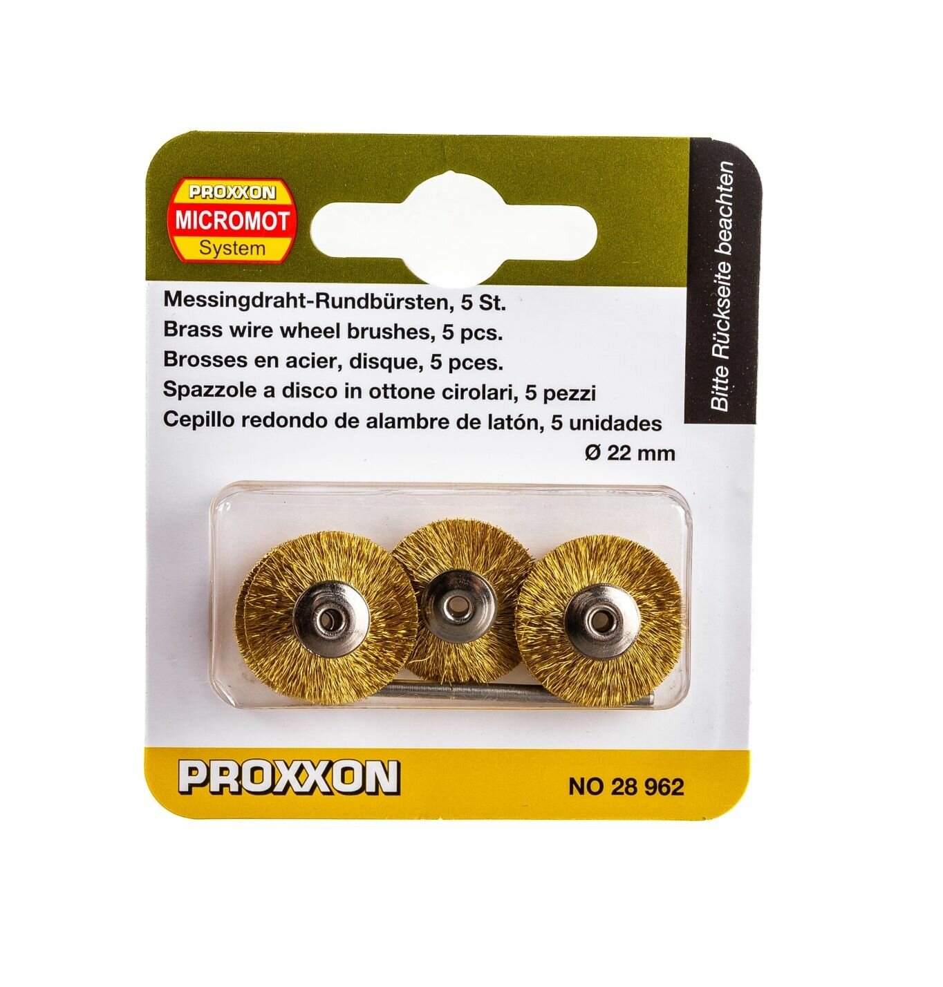 фото Латунные щетки-диски, 5 шт. (22 мм) Proxxon (28962)