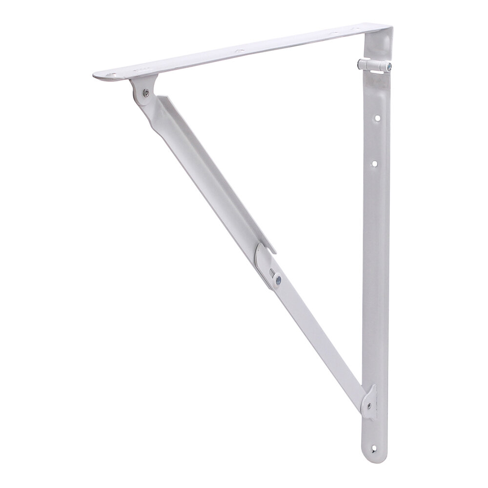 фото Кронштейн складной белый 400х400 мм