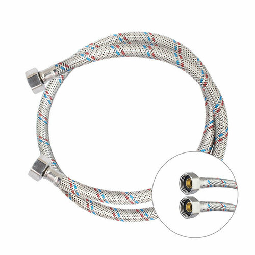 Клип 1317 Подводка гибкая д/воды, гайка из нерж. стали, 1/2