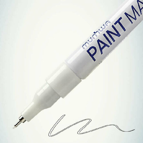 Маркер-краска REXANT MunHwa «Extra Fine Paint Marker» 1 мм, белая, нитрооснова канцелярия munhwa маркер краска extra fine paint marker 1 мм