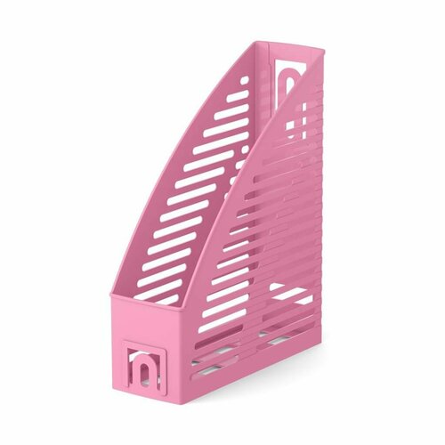 Подставка для бумаг вертикальная пластиковая ErichKrause Base, Pastel, 85мм, розовый