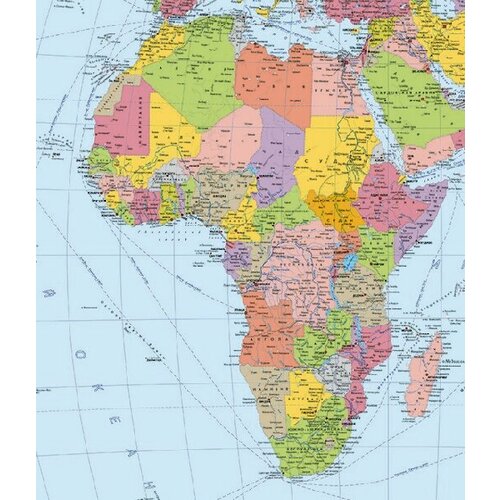 Политико-административная карта Африки, 120 х 150 см GlobusOff