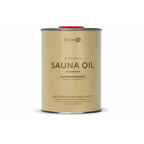 пропитка для бани и сауны elcon sauna natural молочный цвет 2 л Масло для дерева Elcon Sauna Oil 1 л 00-00002953