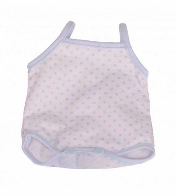 Gotz Polka - Dot Blue Bodysuit Size M (Боди в голубой горошек для кукол Готц 42 - 46 см)