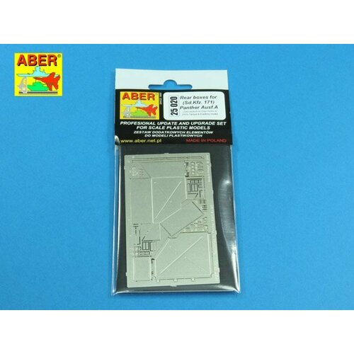 abr 25 011 дополнения для side skirts for panther g jagdpanther для tamiya academy 1 25 ABR-25 020 Дополнения для Rear boxes for (Sd.Kfz. 171) Panther Ausf.A для Tamiya/Academy 1/25