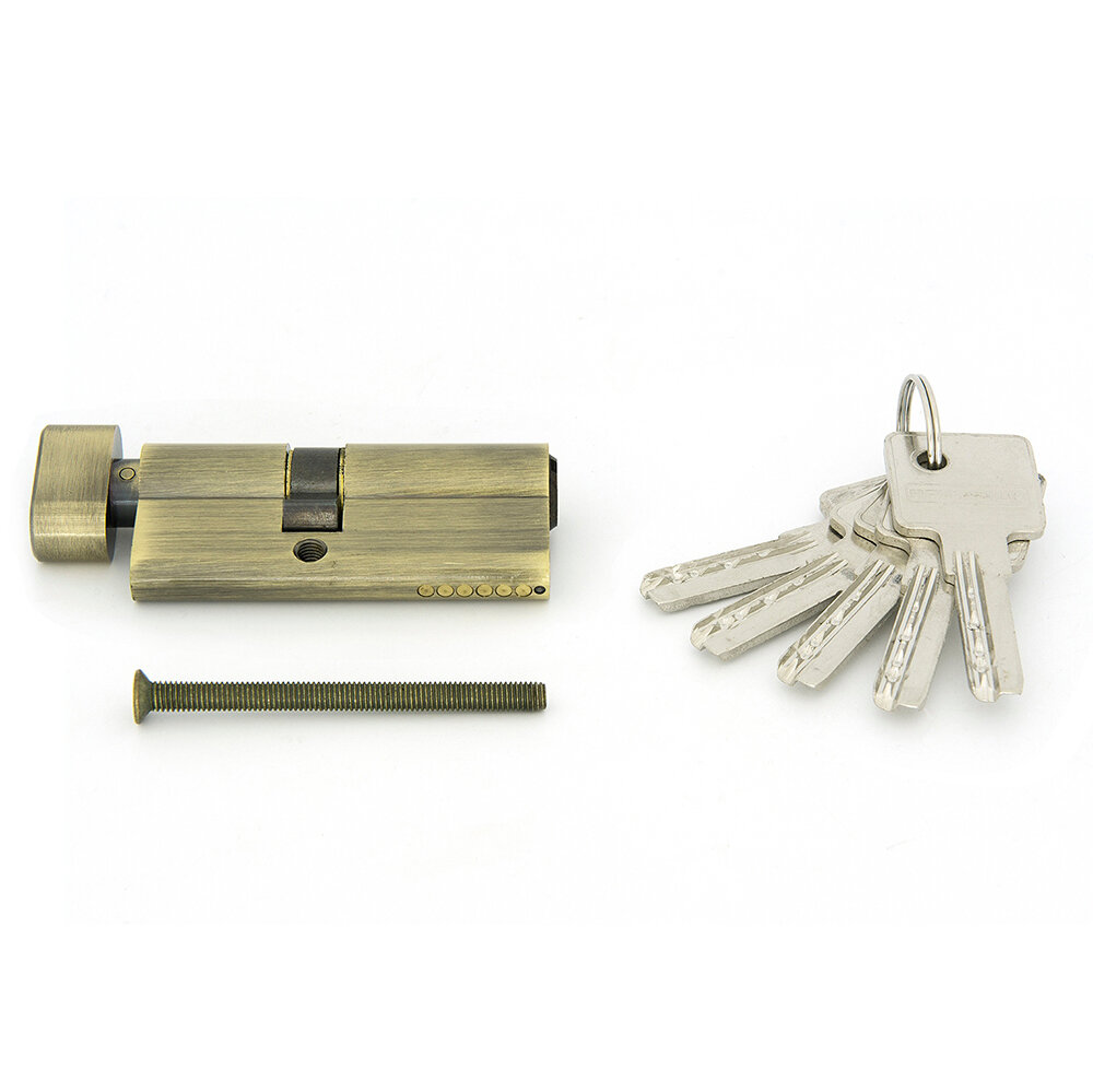 Цилиндр для замка 30х40 мм Palladium Smart ключ-завертка бронза