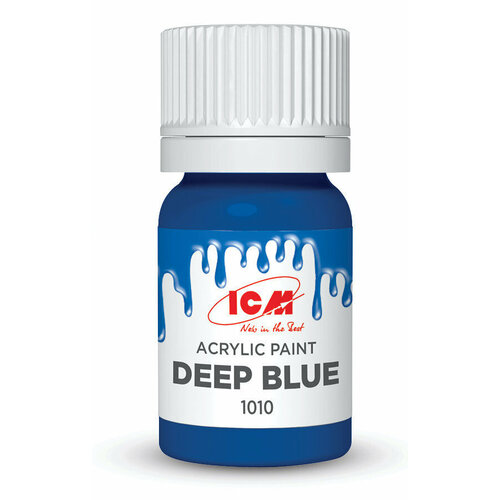 ICM Краска акриловая, Глубокий-синий (Deep Blue), 12 мл, C1010