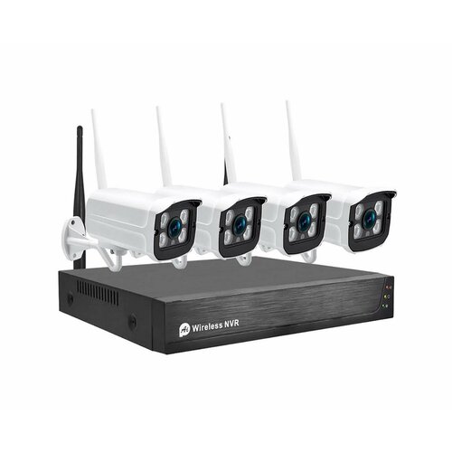 Беспроводной комплект видеонаблюдения с облачным хранением на 4 внешние камеры 4MP Kvadro-Vision-Cloud-Street Model50 S16102TYS 2017600₽