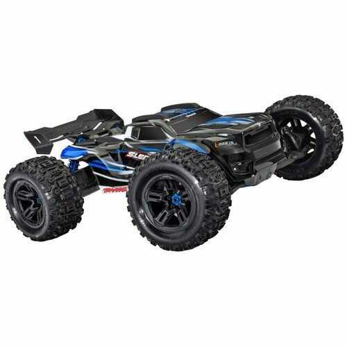 Радиоуправляемая модель монстр Traxxas Sledge Blue 4WD RTR 1к8 TQi TSM (TRA95076-4-BL) радиоуправляемая машина traxxas bandit vxl 1 10 2wd tqi ready to bluetooth tsm