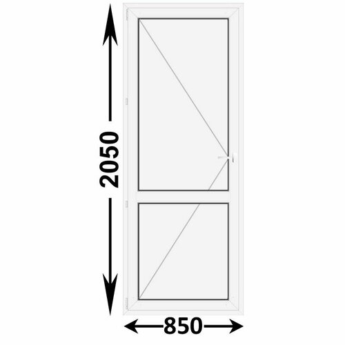 Готовая пластиковая межкомнатная дверь Veka WHS 850x2050 Левая (ширина Х высота) (850Х2050) межкомнатная дверь the nest habitat door trim pvc