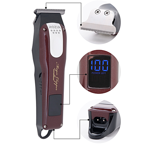 Машинка для стрижки волос Rozia Профессиональный триммер для стрижки волос для бороды усов Бордовый 279000₽