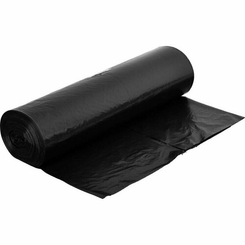 Мешки для мусора на 240 л Jumbo черные (ПВД, 100 мкм, в рулоне 10 шт, 90х135 см), 1472226