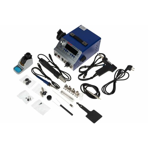 Паяльная станция REXANT с феном паяльником и демонтажным паяльником с оловоотсосом r048k 12-0736 36080₽