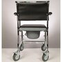 Кресло-коляска со спинкой, с санитарным оснащением, нескладное ERGOFORCE(высота 92см), Е 0807
