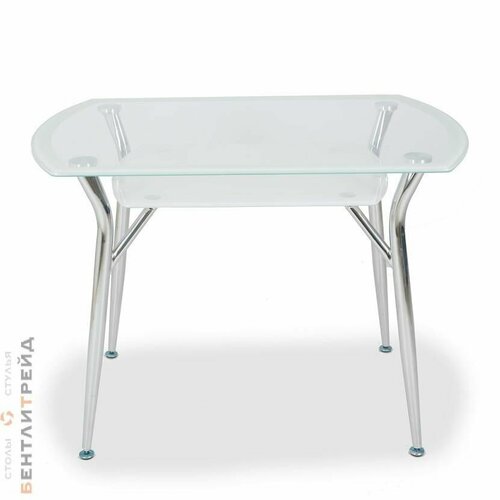 Стеклянный стол Донна белый 90*60
