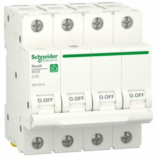 Автоматический выключатель Systeme Electric (schneider Electric) SCHNEIDER ELECTRIC RESI9 (АВ) С 10А 4P 6000A, R9F12410