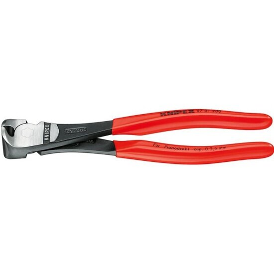 Кусачки торцевые Knipex 6701140, особой мощности черненые, черного цвета, 140 mm