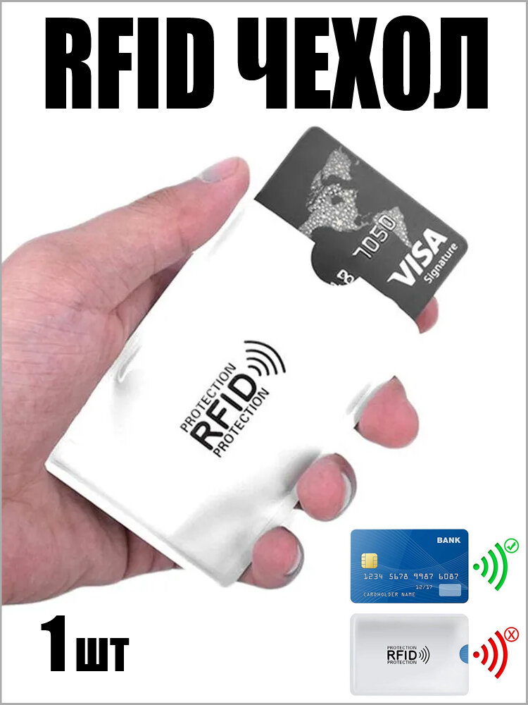 Чехлы конверты картхолдеры с RFID защитой для пластиковой карты / rfid защита (1 шт)