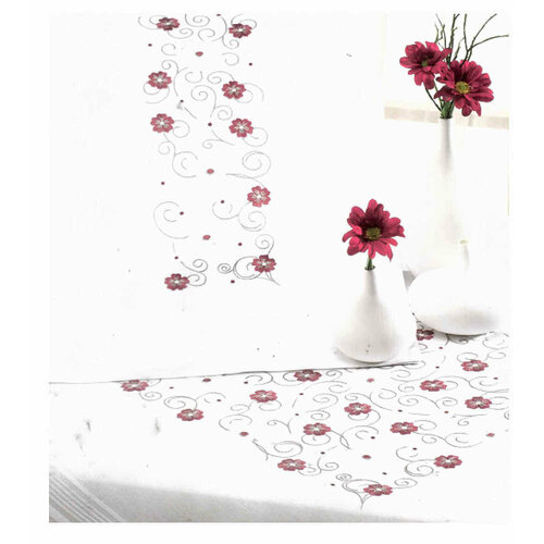 Набор для вышивки гладью RICO DESING салфетка Море цветов, 40*100см