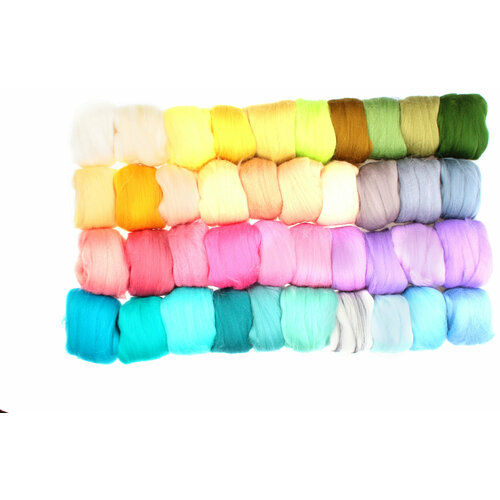 Набор шерсти для валяния Пастель, 40цветов, 400г