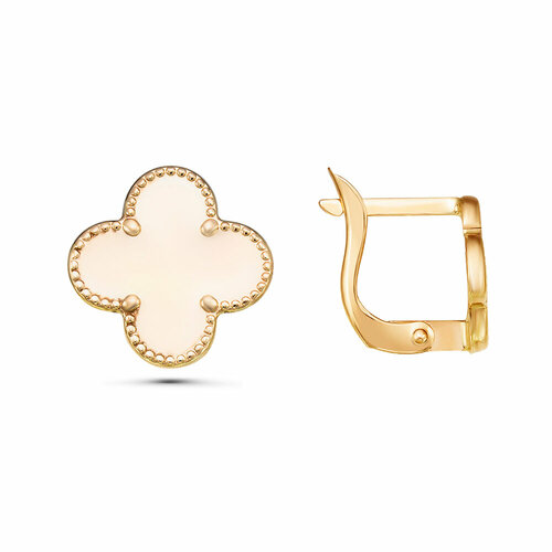 Серьги MG, красное золото, 585 проба, зернь, размер 15 мм