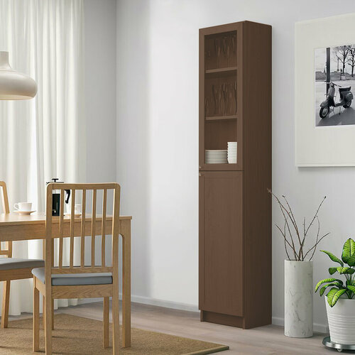 Шкаф книжный Билли 330 IKEA Орех Экко 9459 9011₽