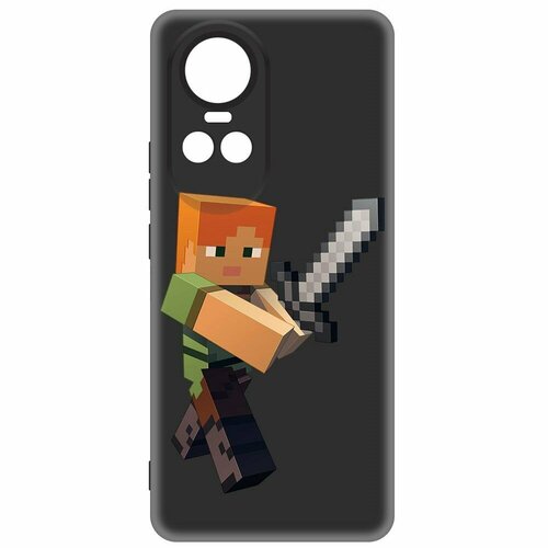 Чехол-накладка Krutoff Soft Case Minecraft-Алекс для Oppo Reno10 5G черный чехол накладка krutoff soft case minecraft иглобрюх для oppo reno10 5g черный