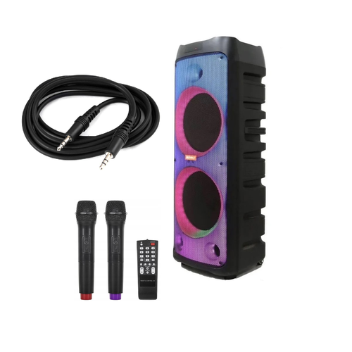 Портативная акустическая колонка Digivolt DG-1105 два микрофона караоке комбоусилитель черный 2930000₽