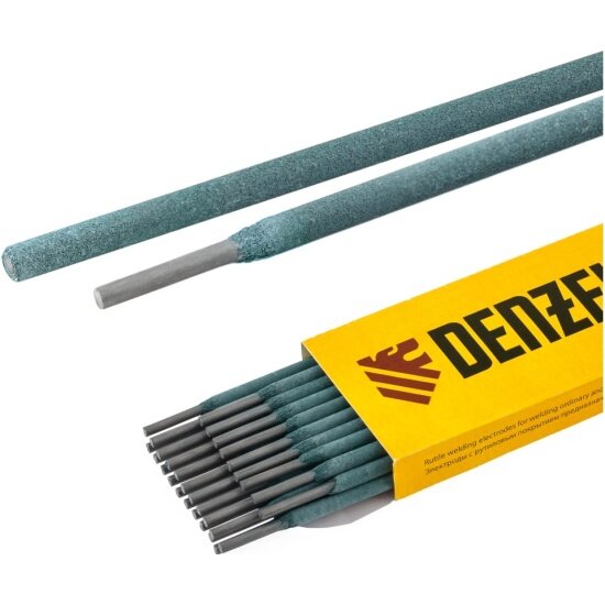 Электроды Denzel DER-3, диам. 4 мм, 5 кг, рутиловое покрытие, 97513