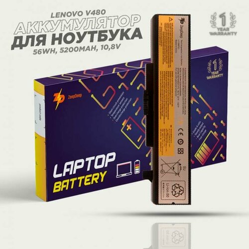 Аккумулятор для ноутбука Lenovo V480, B490, B5400, B580, ThinkPad Edge E430, E530 (L11S6F01) ZeepDeep Energy 56Wh, 5200mAh, 10,8V аккумулятор для ноутбука lenovo 0a36285